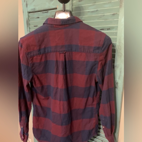 H & M BLUE AND MAROON FLANNEL!! - Picture 2 of 2